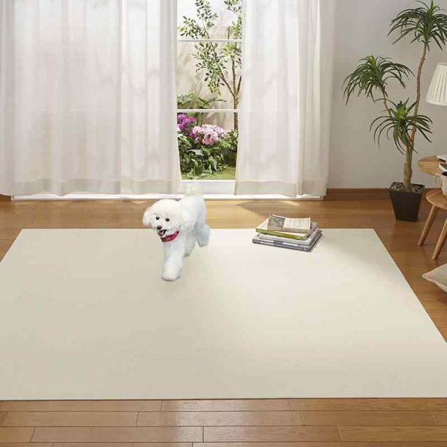 サンコー ずれない タイルカーペット 30×30cm オレンジ クリーム 18枚 カーペットタ サンコー おくだけ吸着 撥水タイルマット 30×30cm ブラウン