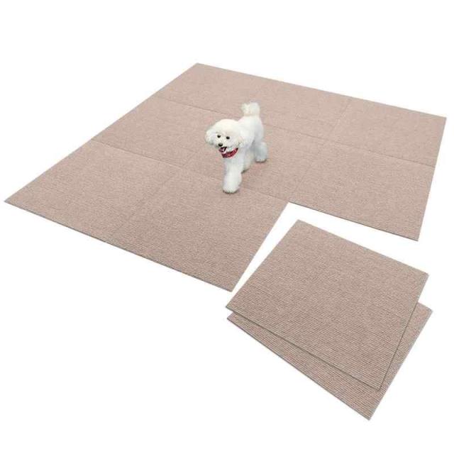 サンコー カーペットタイプ ずれない タイルカーペット おくだけ吸着 タイルマット ジョイントマット (ベージュ) 5,679円