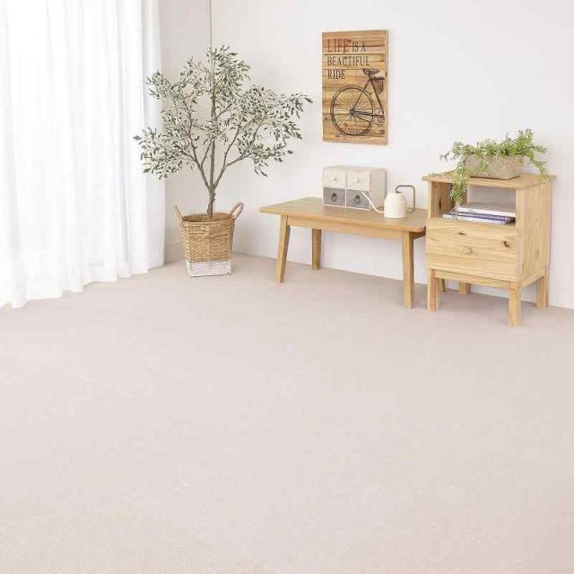 サンコー カーペットタイプ ずれない タイルカーペット おくだけ吸着 タイルマット ジョイントマット (ライトベージュ)の通販は