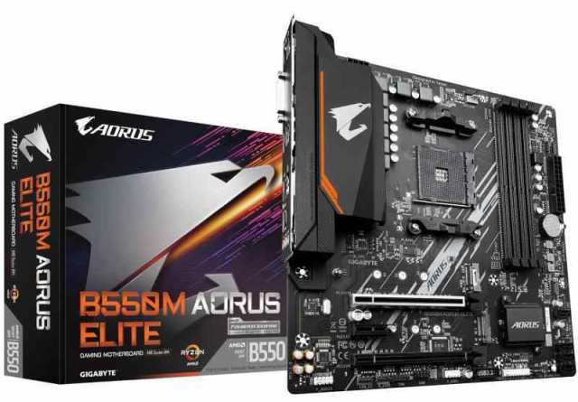 Gigabyte B550M AORUS ELITE マザーボード - AMD Ryzen 5000シリーズ AM4 CPU、5+3フェーズのピュアデジタルVRM、最大4733MHz DDR4 (OC)