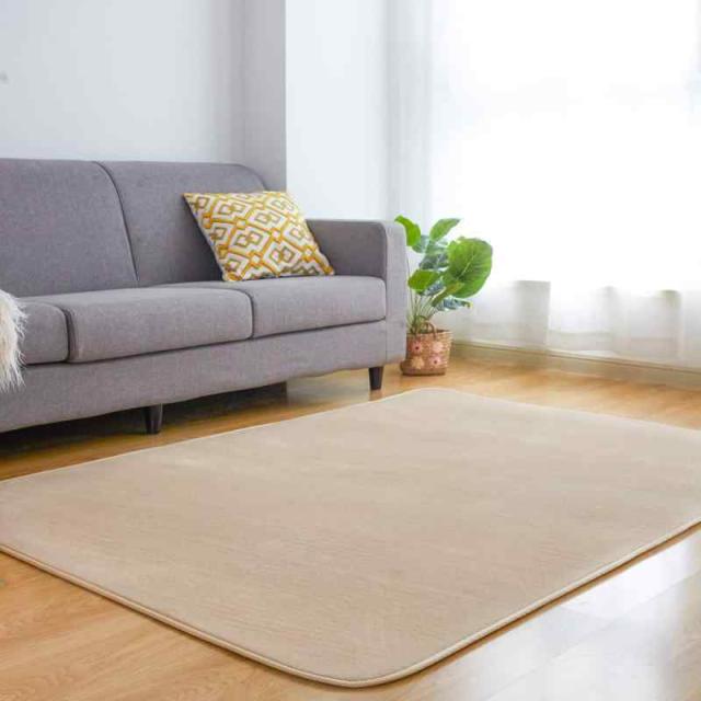 VK Living カーペット ラグ ラグマット 絨毯 滑り止め 洗える 防ダニ 抗菌 防臭 オールシーズン 床暖房 ホットカーペット対応 簡単に掃除 おしゃれ 北欧 フランネルラグ (200×250cm, ライトモカ)の通販は