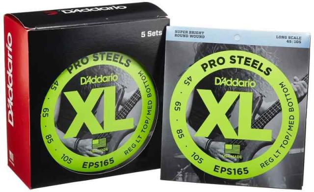 DAddario ダダリオ ベース弦 プロスティール Long Scale .045-.105 EPS165 x 5セット 【国内正規品】の通販は