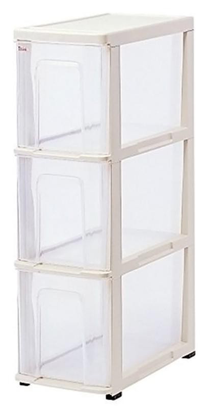 サンコープラスチック(SankoPlastic) スリムストッカー3段 シンク 幅22×奥41×高73.8cm ソフトベージュの通販は
