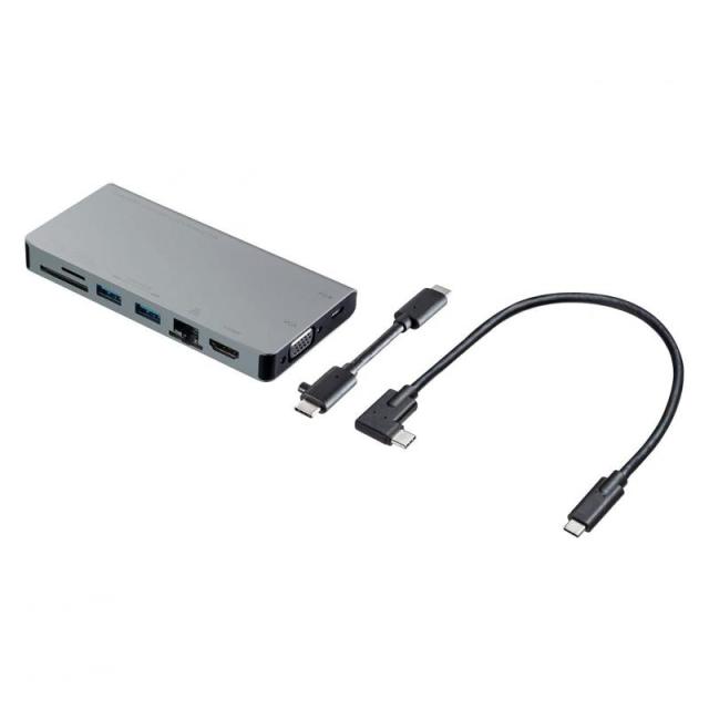 サンワサプライ USB Type-C ドッキングハブ (VGA/HDMI/LAN/カードリーダー) その他PCアクセサリ・サプライ