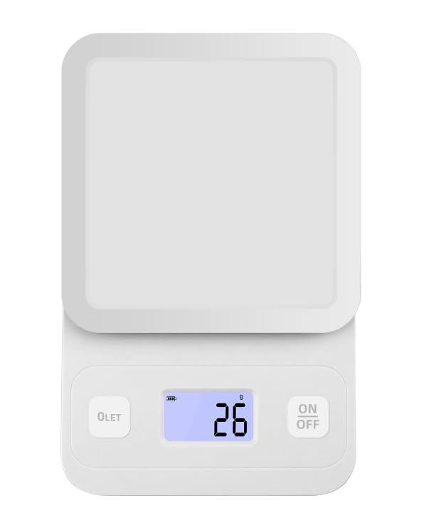 デジタルスケール クッキングスケール キッチンスケール 電子天秤 0.1g/3.0kg 精密電子はかり 計量器 電子スケール コンパクト 計量可能風袋引き機能 電子 測り 計量器 多用途超小型 収納に便利なフック穴付き キッチン 料理 デジタル LCD デ