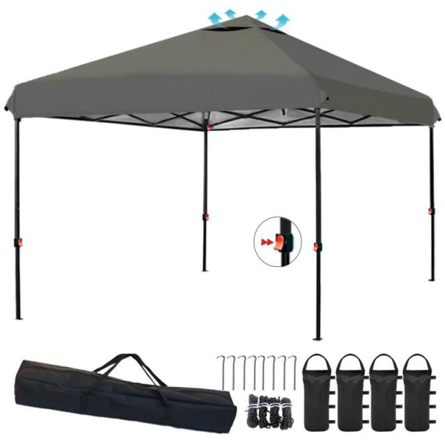 ApeexCanopy 軽量ワンタッチタープテント 2.5m×2.5m/3m×3m 収納バッグ付き 3段階調節 UVカット スチール 大型 耐水 ワンタッチテント レジャー イベント 海 バーベキュー 防災 運動会 おしゃれ 日除け 簡単取り付け シェード