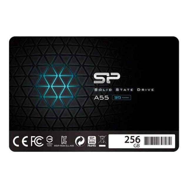 シリコンパワー SSD 256GB 3D NAND採用 SATA3 6Gb/s 2.5インチ 7mm PS4動作確認済 3年 A55シリーズ SP256GBSS3A55S25