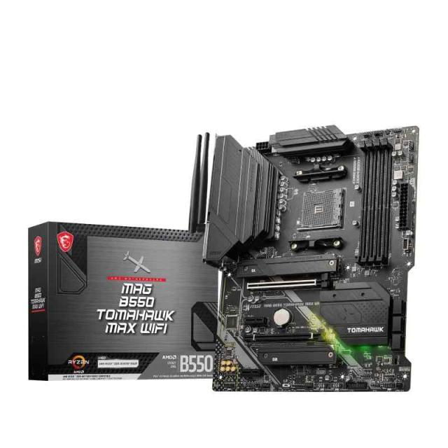 MSI マザーボード MAG B550 TOMAHAWK MAX WIFI [AMD B550] ATX・2024年発売【組み立て簡単IOパネル取り付け済み・Wi-Fi 6E通信対応】 Ryzen 5000対応 MB6469