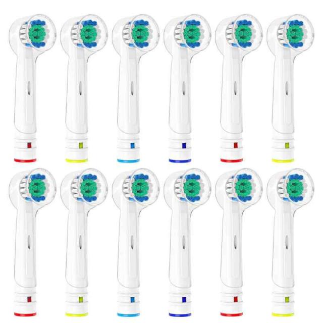 Dealswin ブラウン オーラルB 電動歯ブラシ 用の 互換 替えブラシ braun oral b 用の 替えブラシ 替え歯 歯垢除去 家庭用 12本入 (ベーシックブラシ(EB17))