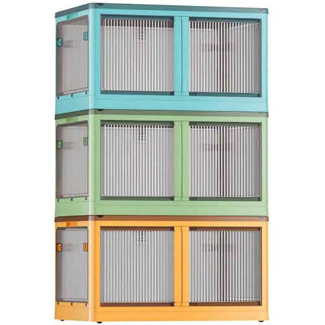 X XUNTAO【新昇級 収納ボックス 折りたたみ】蓋付き 積み重ね 全方向から取り出せる 収納ケース 衣類 布団 おもちゃ 小物 収納 折り畳み コンテナ ボックス 大型 プラスチック キャスター付き おしゃれ 組立簡単 多機能 防塵 防カビ 防湿 無臭