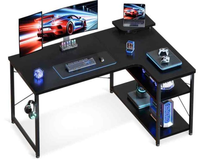 デスク l字デスク 机 ゲーミングデスク 幅110cm パソコンデスク 勉強机