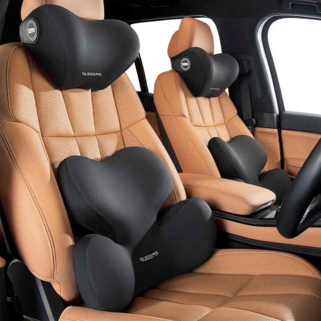 【2025新登場】 ヘッドレスト 車 ネックパッド ネックピロー 低反発 通気性設計 内部のメモリーフォームで これは適度の硬さと柔らかさ 長時間の運転も疲れなくなりました ゴムのベルトで固定するタイプですが 取り付け簡単 調節可能 洗濯可 頚椎サポート