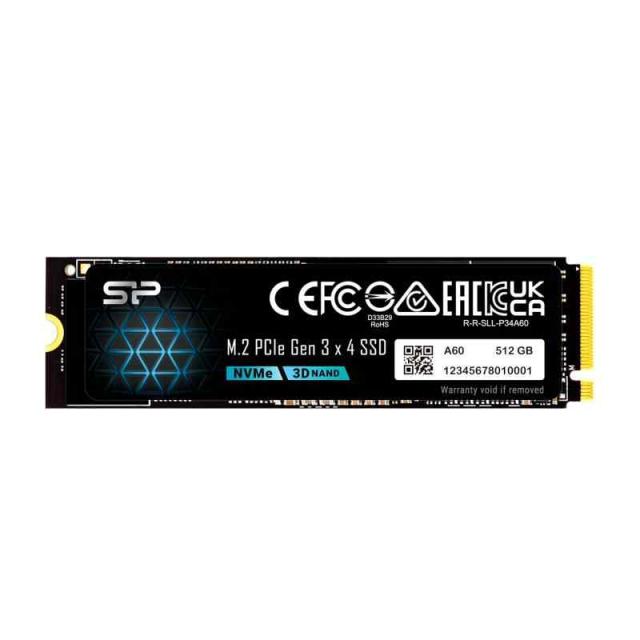 シリコンパワー NVMe PCIe Gen4 M.2 2280 SSD (512 GB, 512GB。)