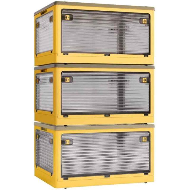 X XUNTAO【新昇級 収納ボックス 折りたたみ】蓋付き 積み重ね 全方向から取り出せる 収納ケース 衣類 布団 おもちゃ 小物 収納 折り畳み コンテナ ボックス 大型 プラスチック キャスター付き おしゃれ 組立簡単 多機能 防塵 防カビ 防湿 無臭