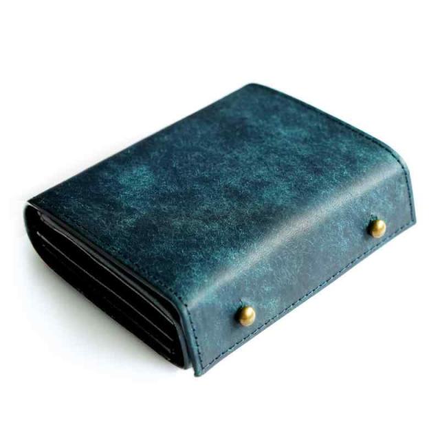 IrideScent] 二つ折り財布 メンズ 2つ折り 箱型の小銭入れ