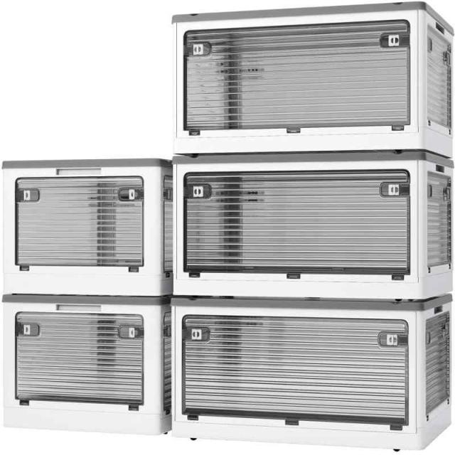 X XUNTAO【新昇級 収納ボックス 折りたたみ】蓋付き 積み重ね 全方向から取り出せる 収納ケース 衣類 布団 おもちゃ 小物 収納 折り畳み コンテナ ボックス 大型 プラスチック キャスター付き おしゃれ 組立簡単 多機能 防塵 防カビ 防湿 無臭