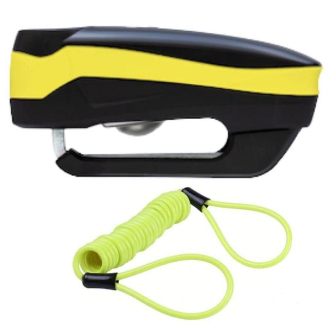 【セット品】ABUS(アブス) Detecto7000 RS1 バイク用ディスクロック + RECRIA(レクリア) リマインダー (イエロー) 【バイクロック用品2点セット】 (イエロー)