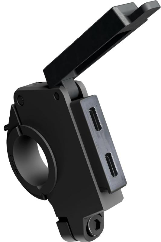 デイトナ(Daytona) バイク USB電源 防水 USB-C+USB-C PD3.0対応 急速充電 60W iPhone/Android対応 取付幅13mm リレー付き スレンダーUSB 2ポート 61403