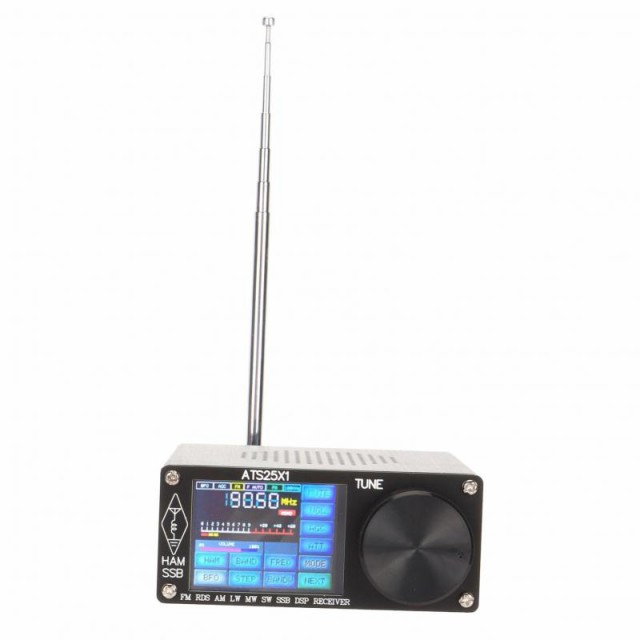 ATS25X1 Si4732 ポータブル短波 FM LW MW SW SSB DSP フルバンドラジオ受信機、2.4 インチカラータッチスクリーン、ラジオ検索機能、3000