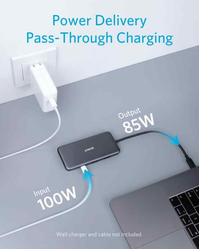 Anker USB Cハブ 341 USB-Cハブ (7-in-1) 4K HDMI 100W Power Delivery、USB-Cと2つのUSB-A 5Gbpsデータポート、microSDとSDカードリーダー、MacBook Air、MacBook_2