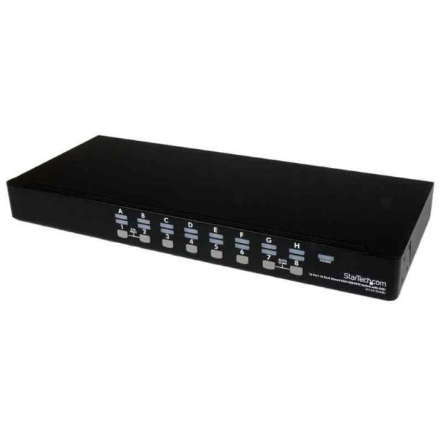 StarTech.com 16ポートVGA対応USB KVMスイッチ 1Uラックマウント対応 PCパソコンCPU切替器 OSD機能 USB VGA KVMケーブル付属 SV1631DUSBUK