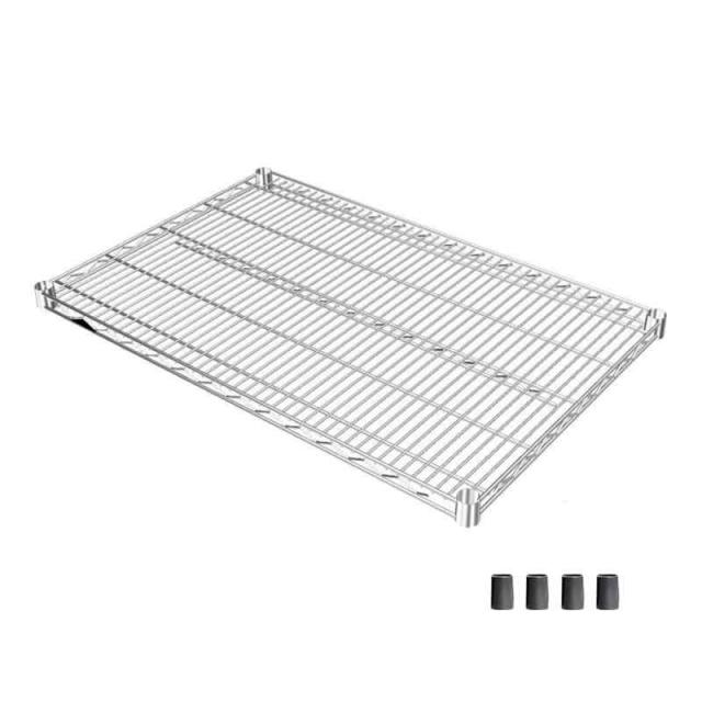 ドウシシャ ルミナスレギュラー スチールラックパーツ スチール棚板 幅91.5×奥行61cm SHL9060SL スリーブ4個付き 耐荷重250kg 頑丈 業務用 スチールシェルフ 追加棚板 天板 防錆加工 ポール径25mm 幅90 奥行60モデル