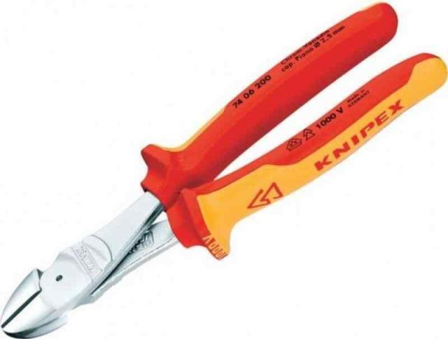 クニペックス KNIPEX 7406-180 絶縁強力斜ニッパー 1000V (SB)