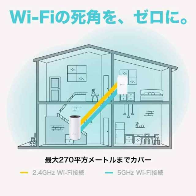 TP-Link WiFi 無線LAN ルーター デュアルバンド AC1200 3年 2ユニットセット Deco M3