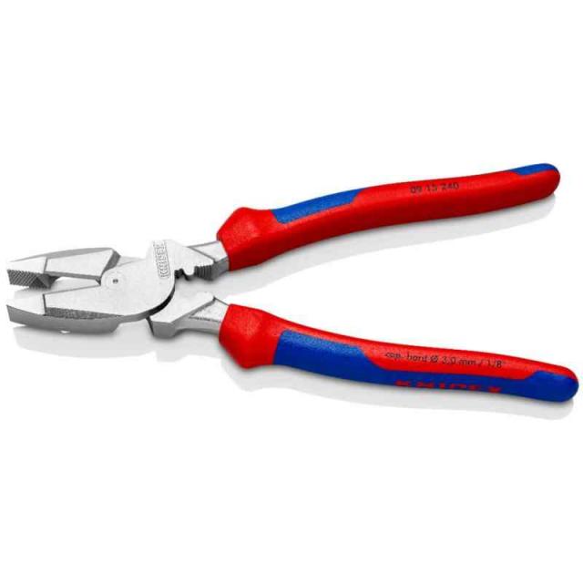 KNIPEX クニペックス 圧着付き架線工事用強力ペンチ コンフォートグリップハンドル クロムメッキ仕様 全長240mm 0915-240_2