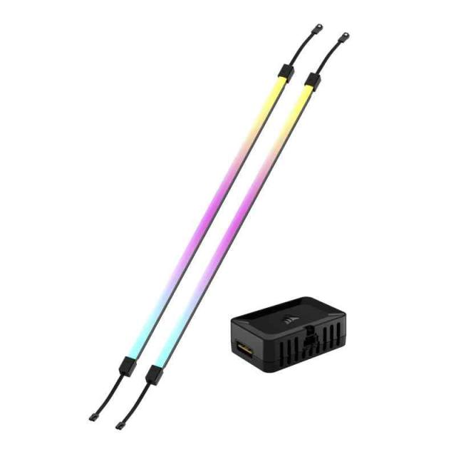 CORSAIR iCUE LINK LS350 Aurora RGBライトストリップ 350mm キット ストリップ×2 アダプター付属 iCUE LINKシステムハブ別売 CL-9011135-WW