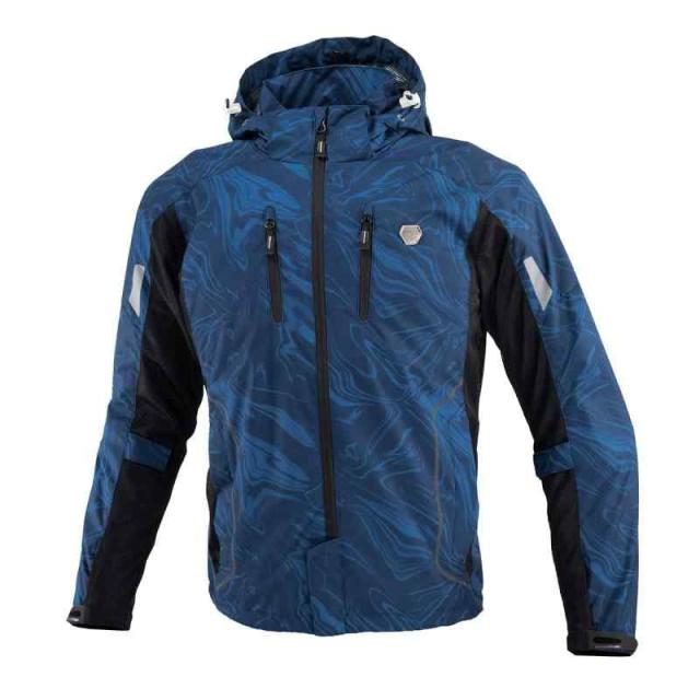 [KOMINE] バイク用 ジャケット JK-1123 プロテクトハーフメッシュパーカ 07-1123 レディース Navy Marble WM
