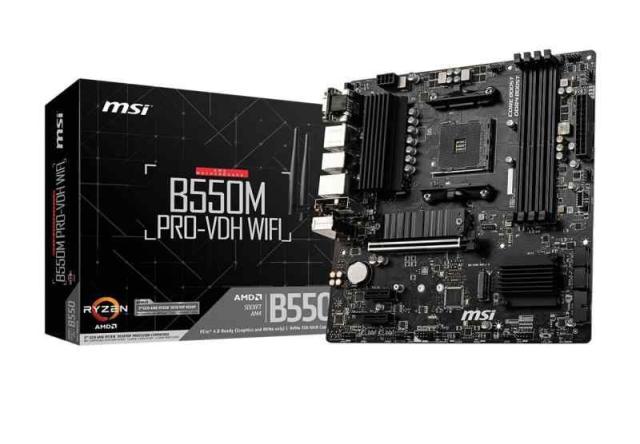 MSI PRO B550-VC ProSeriesマザーボード (AMD AM4、DDR4、PCIe 4.0、SATA 6Gb/秒、 (B550M PRO-VDH WIFI)