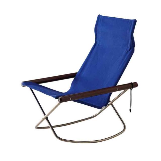 ニーチェアX ロッキング ダークブラウンブルー【日本製】の通販は