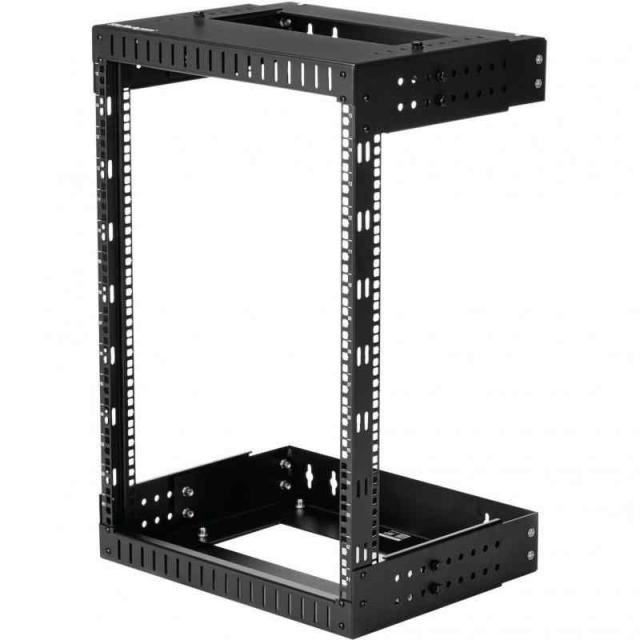 StarTech.com 壁掛け対応サーバーラック 15Uラック 奥行き可変(30.5cm - 50.8cm) オープンフレーム RK15WALLOA