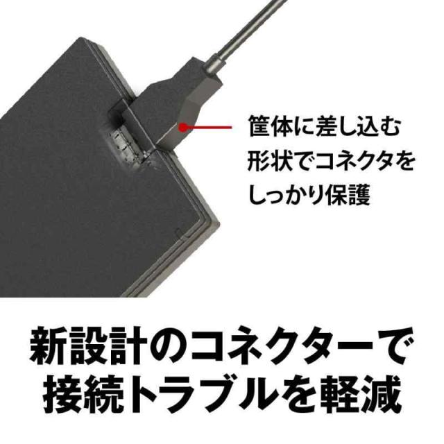 BUFFALO USB3.1(Gen.1)対応 ポータブルHDD スタンダードモデル ブラック 2TB HD-PCG2.0U3-GBA_2