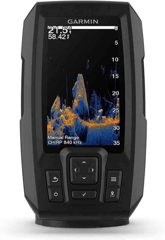 その他フィッシングツール Garmin Striker Vivid 4cv, Easy-to-Use 4-inch Color Fishfinder and Sonar Transducer, Vivid Scanning Sonar Color Palettes (010-025