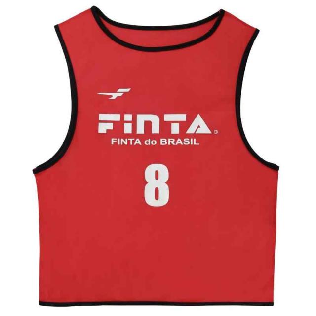 [フィンタ] サッカー 大人用 ビブス 10枚セット フリーサイズ FT6513 全8色 (レッド)