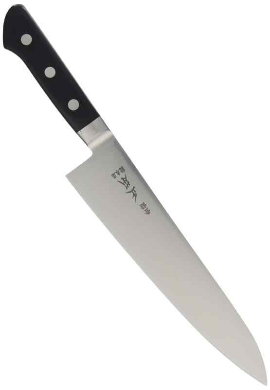 正本総本店 ツバ付牛刀(両刃) 21？ ブレード:ハイパーモリブデン鋼、ハンドル:ジュラコン樹脂 日本 AMSJ002