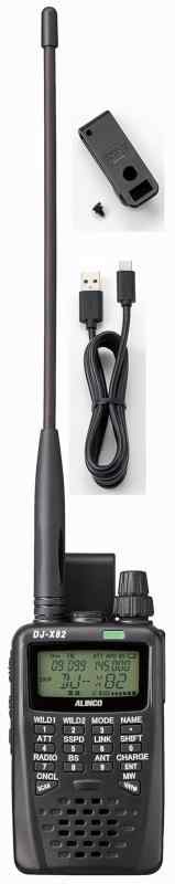 DJ-X82 アルインコ(Alinco) （受信機）アナログコミュニケーションレシーバー(受信改造済） (充電アダプター別）