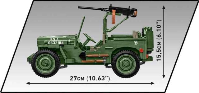 COBI ヒストリカルコレクション 第二次世界大戦 ジープ ウィリス MB 1:12スケール 車両組み立てセット 1207ピース