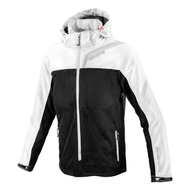 コミネ(KOMINE) 2025モデル バイク用 07-179 JK-179 エニグマライト ハーフメッシュパーカ Light Grey Black L