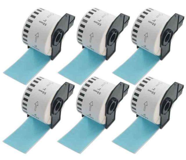 BETCKEY 感熱紙 DK-2223 ブラザー ラベル プリンター ロール 互換 brother ラベルシール 50mm x 30.48m QL-550 QL-650TD QL-700 QL-800 QL-820NWB QL-1060Nなどに対応 6個