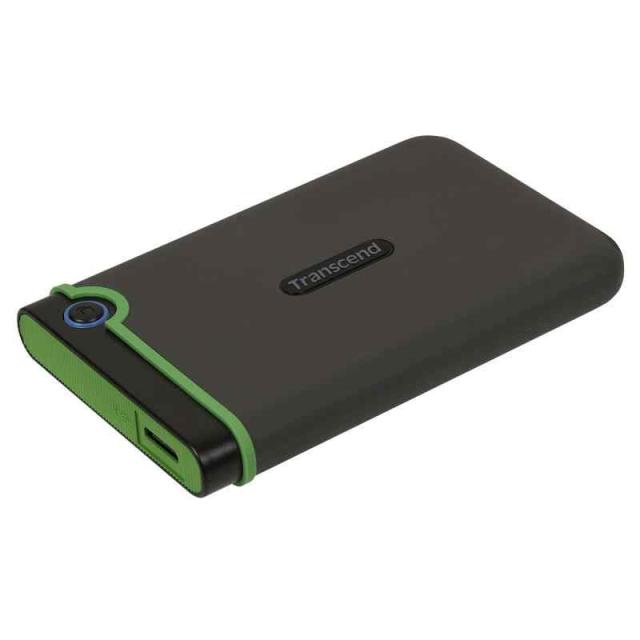 Transcend StoreJet 25M3 ポータブルハードドライブ。 (2) 2TB, 1) USB3.1 Type-A対応)