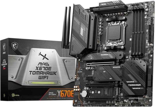 MSI マザーボード【MSI 人気定番モデル】MAG X670E TOMAHAWK WIFI AMD Ryzen 7000/9000 シリーズ対応80A SPS電源フェーズ X670EチップセットATX MB6167の通販は