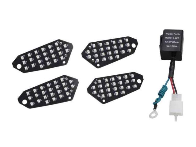 ポッシュフェイス(POSH FAITH) バイク用品 ウインカー LEDコンバージョンキット　リレー付 ZRX1200DAEG(ダエグ) | Z1000(14-16) | Z800(14-16) 1台分セット　リレー付 072008