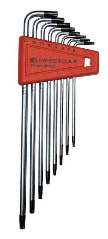 ピービースイスツールズ(PB Swiss Tools) 411BH/6-25 L型いじり止めヘクスローブレンチセット 411BH/6-25