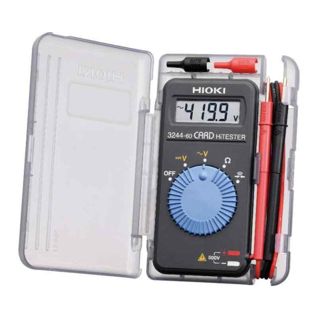 HIOKI 日置電機 3244-60 ( テスター デジタルマルチメーター DMM ) カードハイテスタ 日本製 電圧 抵抗 導通 電気 測定 小型
