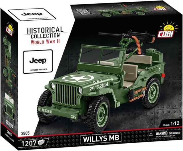 COBI ヒストリカルコレクション 第二次世界大戦 ジープ ウィリス MB 1:12スケール 車両組み立てセット 1207ピース