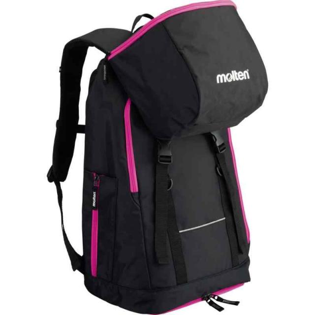 モルテン(molten) バックパック ミニバスケットボール用 LB0032 (ブラック x ピンク, 34L)