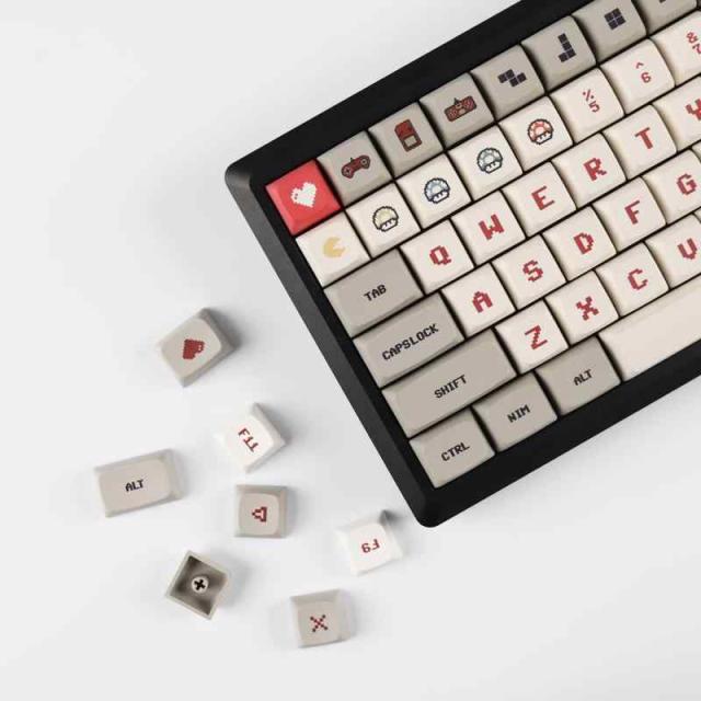 YMDK 146 キー ゲームボーイ ダイ サブ ZDA PBT キーキャップ MXキーボード104 87 61 メロディ 96 KBD75 ID80 GK64 68(キーキャップのみ)(ゲームボーイ)用 XDAと同様。